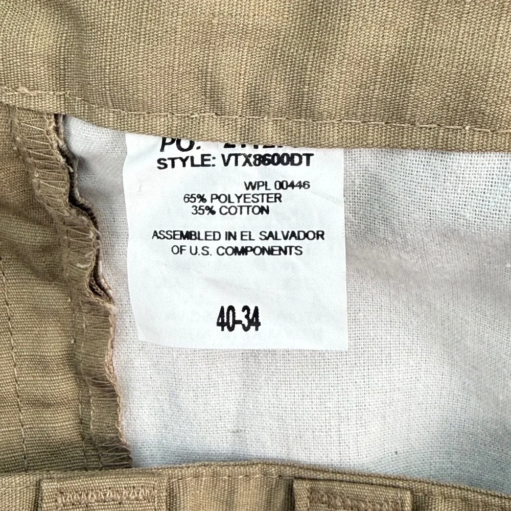 Vertx Tactical Cargo Pants Mens 40x34 Khaki Ripstop VTX8600DT Utility Workwear